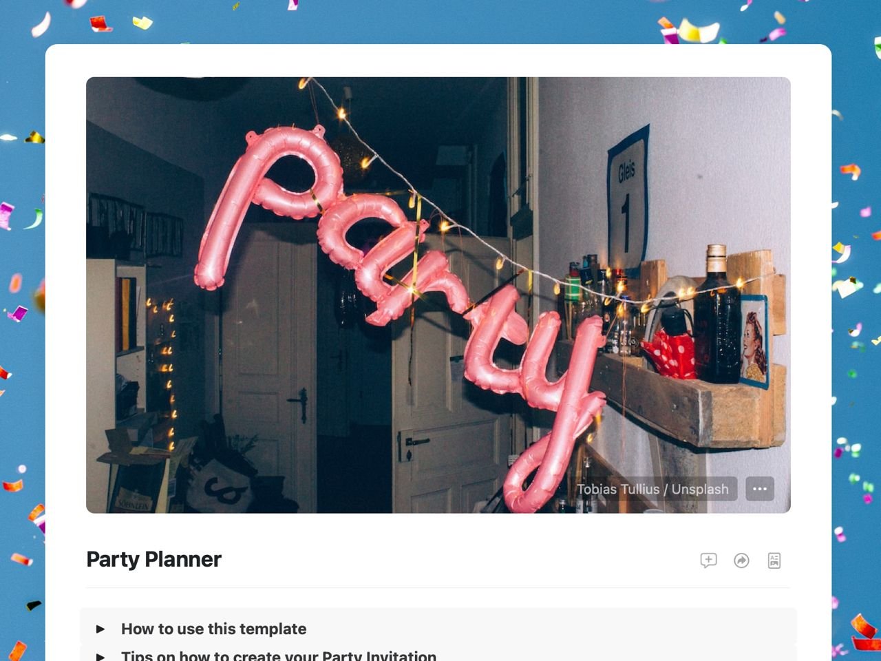 Craft Free Template: Party Invitation