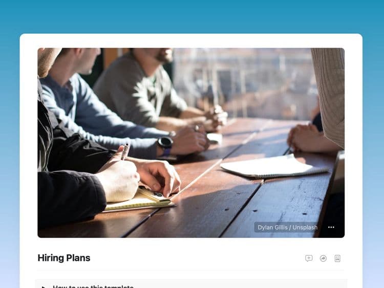 Free Hiring Plan Template 