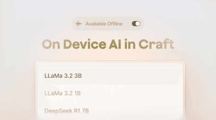 Craft Blog Post: Introducing on device AI capabilities inside the Craft Assistant