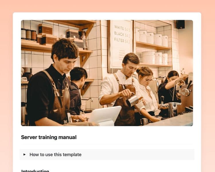 server training manual in craft 