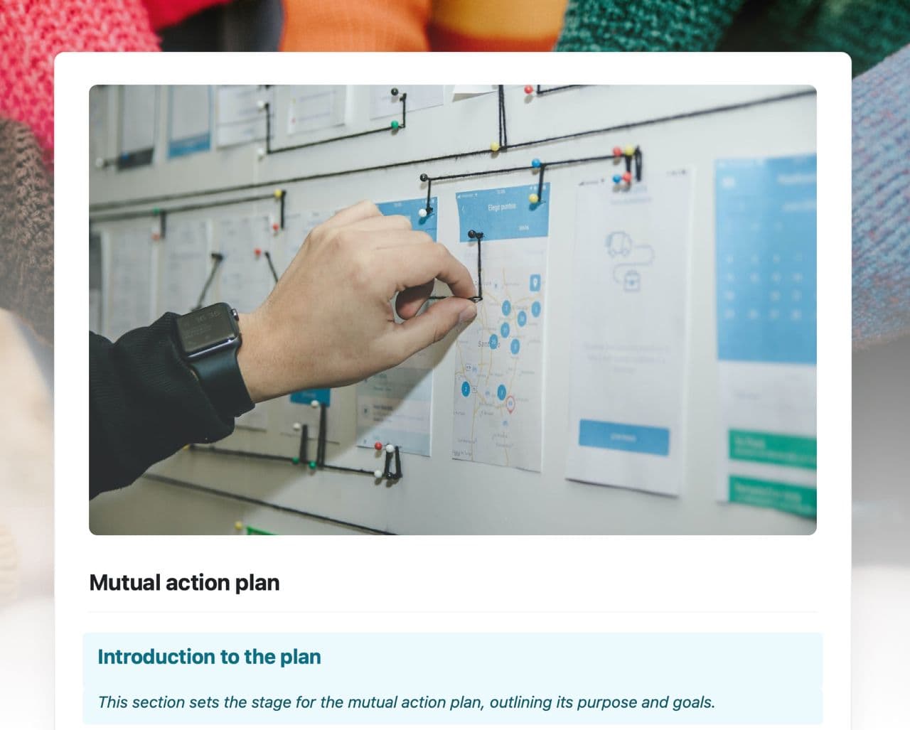 Craft Free Template: Mutual action plan