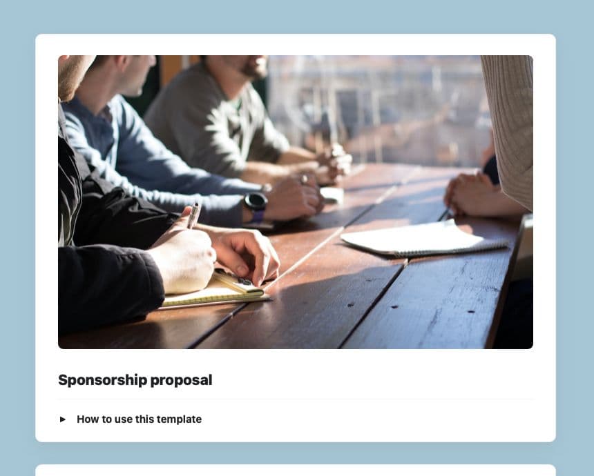 Craft Free Template: Sponsorship proposal